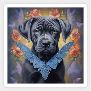 Cane Corso In Floral Garden Sticker